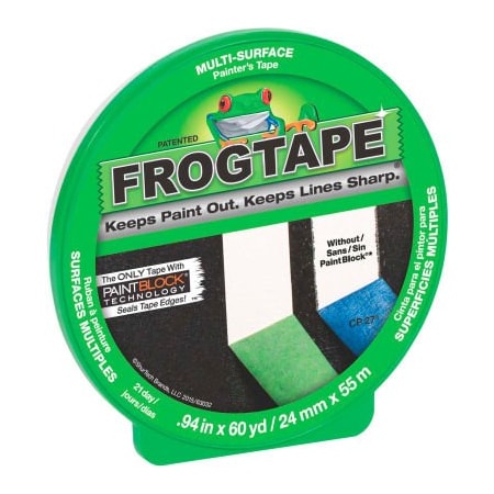 Shurtape FrogTape Painter's Tape, Multi-Surface, Green, 24mm x 55m - Case of 36 127624